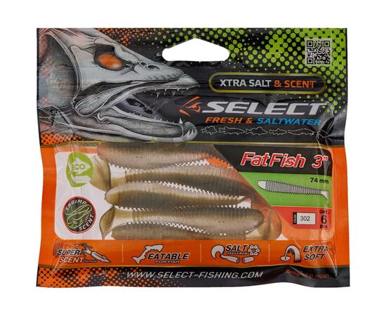 Силикон рыболовный Select FatFish 3" 302 (6 шт/уп) (1870.72.00), изображение 2 Силикон рыболовный Select FatFish 3" 302 (6 шт/уп) (1870.72.00), изображение 2