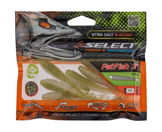 Силікон рибальський Select FatFish 3" 308 (6 шт/уп) (1870.72.02), зображення 2