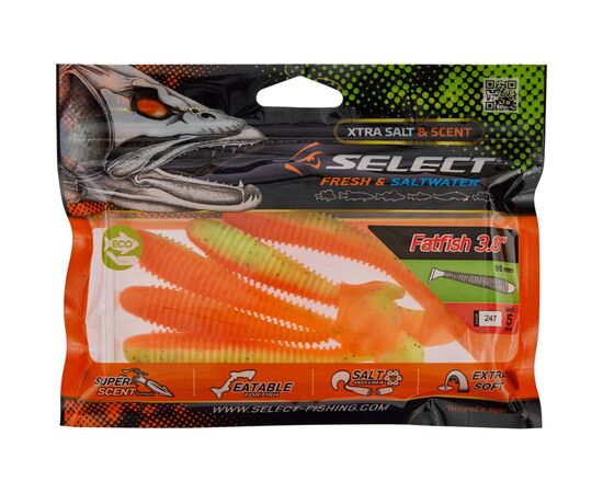 Силікон рибальський Select FatFish 3.8" 247 (5 шт/уп) (1870.72.08), зображення 2 Силікон рибальський Select FatFish 3.8" 247 (5 шт/уп) (1870.72.08), зображення 2