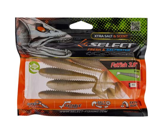 Силікон рибальський Select FatFish 3.8" 302 (5 шт/уп) (1870.72.10), зображення 2 Силікон рибальський Select FatFish 3.8" 302 (5 шт/уп) (1870.72.10), зображення 2