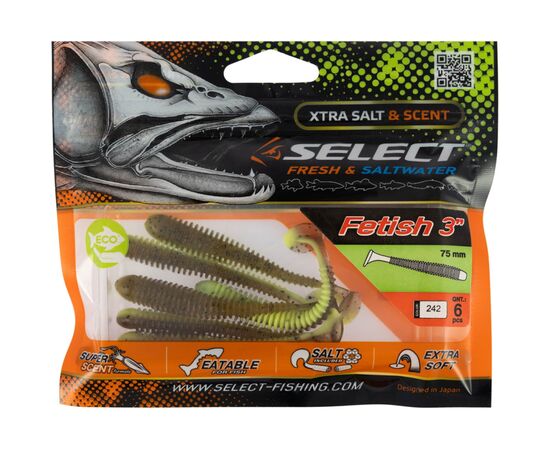 Силикон рыболовный Select Fetish 3" 242 (6 шт/уп) (1870.71.22), изображение 2 Силикон рыболовный Select Fetish 3" 242 (6 шт/уп) (1870.71.22), изображение 2