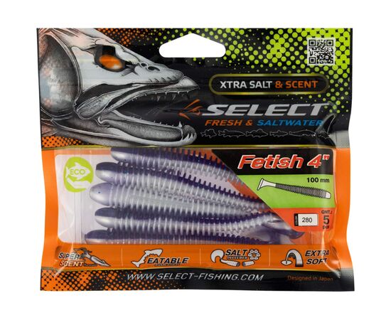Силикон рыболовный Select Fetish 4" 280 (5 шт/уп) (1870.71.69), изображение 2 Силикон рыболовный Select Fetish 4" 280 (5 шт/уп) (1870.71.69), изображение 2