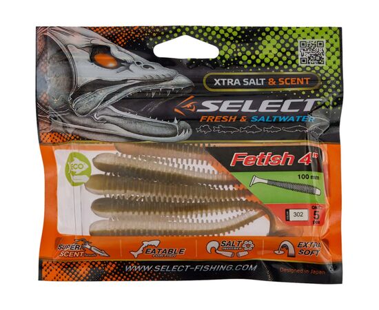 Силикон рыболовный Select Fetish 4" 302 (5 шт/уп) (1870.71.70), изображение 2 Силикон рыболовный Select Fetish 4" 302 (5 шт/уп) (1870.71.70), изображение 2