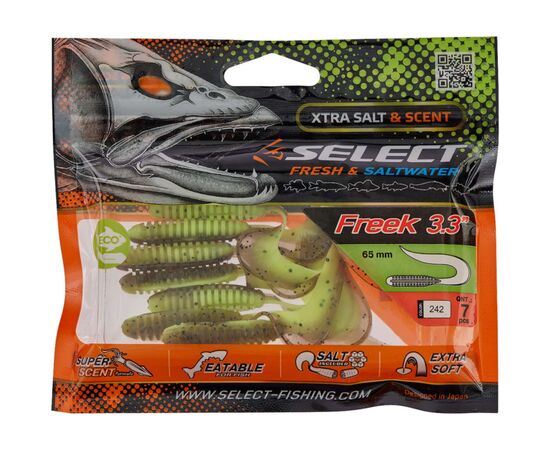 Силикон рыболовный Select Freek 3.3" 242 (7 шт/уп) (1870.72.34), изображение 2 Силикон рыболовный Select Freek 3.3" 242 (7 шт/уп) (1870.72.34), изображение 2