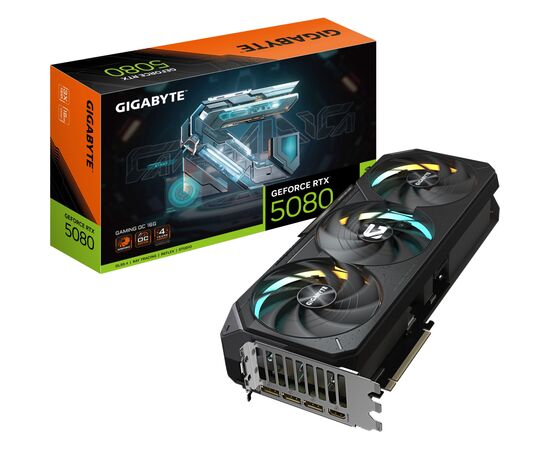Видеокарта GIGABYTE GeForce RTX5080 16GB GAMING OC (GV-N5080GAMING OC-16GD), изображение 10 Видеокарта GIGABYTE GeForce RTX5080 16GB GAMING OC (GV-N5080GAMING OC-16GD), изображение 10