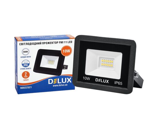 Прожектор Delux FMI 11 LED 10Вт 6500K IP65 (90022521), изображение 2 Прожектор Delux FMI 11 LED 10Вт 6500K IP65 (90022521), изображение 2