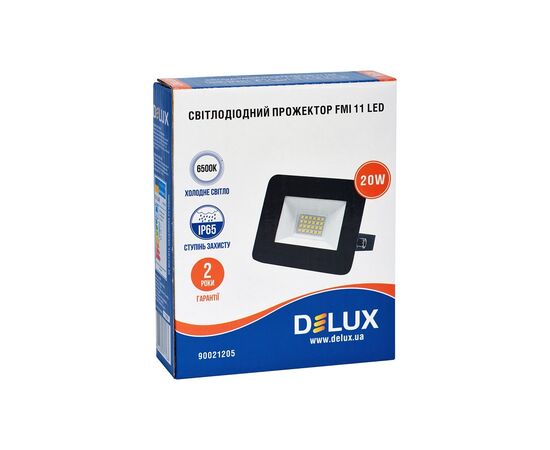 Прожектор Delux FMI 11 LED 20Вт 6500K_IP65 (90021205), изображение 2 Прожектор Delux FMI 11 LED 20Вт 6500K_IP65 (90021205), изображение 2