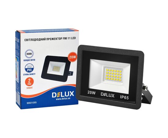 Прожектор Delux FMI 11 LED 20Вт 6500K_IP65 (90021205), изображение 3 Прожектор Delux FMI 11 LED 20Вт 6500K_IP65 (90021205), изображение 3