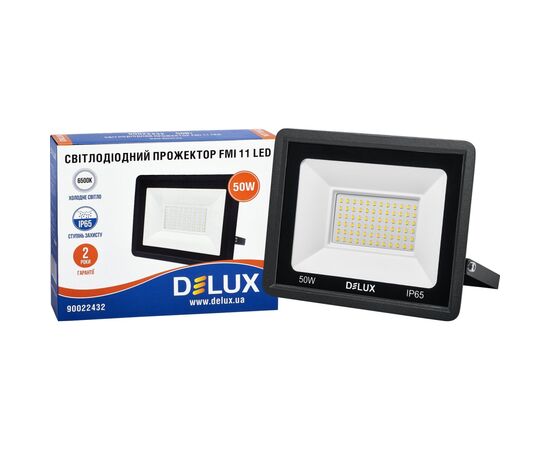 Прожектор Delux FMI 11 LED 50Вт 6500K IP65 (90022432), изображение 2 Прожектор Delux FMI 11 LED 50Вт 6500K IP65 (90022432), изображение 2