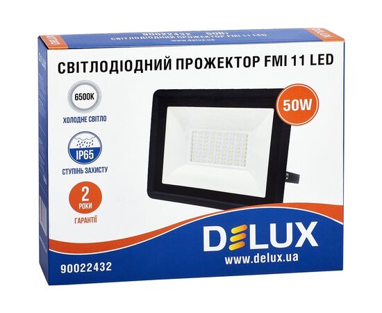 Прожектор Delux FMI 11 LED 50Вт 6500K IP65 (90022432), изображение 3 Прожектор Delux FMI 11 LED 50Вт 6500K IP65 (90022432), изображение 3