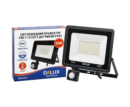 Прожектор Delux FMI 11 S LED 50Вт 6500K IP65 (90022416), изображение 2 Прожектор Delux FMI 11 S LED 50Вт 6500K IP65 (90022416), изображение 2
