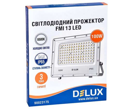 Прожектор Delux FMI 13 LED 100Вт 6500K IP65 (90023175), изображение 3 Прожектор Delux FMI 13 LED 100Вт 6500K IP65 (90023175), изображение 3