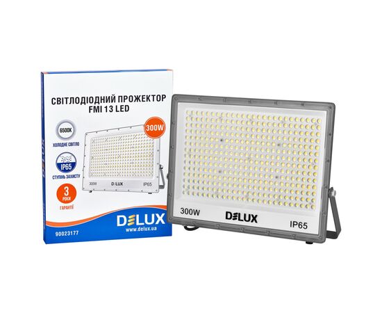 Прожектор Delux FMI 13 LED 300Вт 6500K IP65 (90023177), изображение 2 Прожектор Delux FMI 13 LED 300Вт 6500K IP65 (90023177), изображение 2
