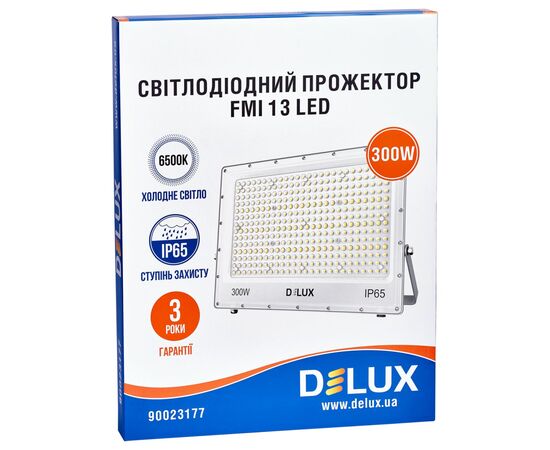Прожектор Delux FMI 13 LED 300Вт 6500K IP65 (90023177), изображение 3 Прожектор Delux FMI 13 LED 300Вт 6500K IP65 (90023177), изображение 3