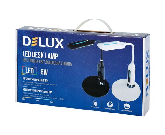 Настольная лампа Delux TF-510_8 Вт LED 3000K-4000K-6000K (90018128), изображение 3 Настольная лампа Delux TF-510_8 Вт LED 3000K-4000K-6000K (90018128), изображение 3