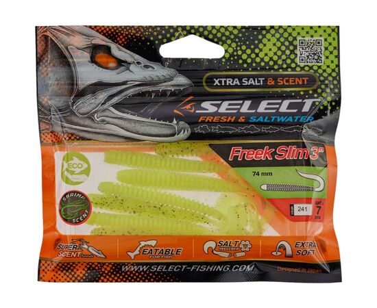 Силикон рыболовный Select Freek Slim 3" 241 (7 шт/уп) (1870.72.56), изображение 2 Силикон рыболовный Select Freek Slim 3" 241 (7 шт/уп) (1870.72.56), изображение 2