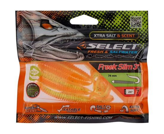 Силикон рыболовный Select Freek Slim 3" 247 (7 шт/уп) (1870.72.58), изображение 2 Силикон рыболовный Select Freek Slim 3" 247 (7 шт/уп) (1870.72.58), изображение 2