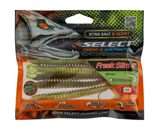 Силикон рыболовный Select Freek Slim 4" 242 (5 шт/уп) (1870.72.62), изображение 2 Силикон рыболовный Select Freek Slim 4" 242 (5 шт/уп) (1870.72.62), изображение 2