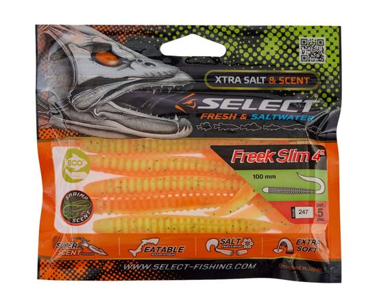 Силикон рыболовный Select Freek Slim 4" 247 (5 шт/уп) (1870.72.63), изображение 2 Силикон рыболовный Select Freek Slim 4" 247 (5 шт/уп) (1870.72.63), изображение 2