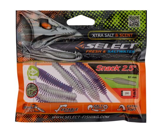 Силикон рыболовный Select Snack 2.5" 280 (6 шт/уп) (1870.72.93), изображение 2 Силикон рыболовный Select Snack 2.5" 280 (6 шт/уп) (1870.72.93), изображение 2
