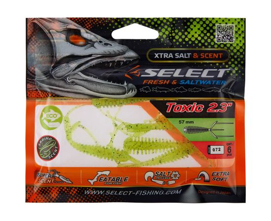 Силикон рыболовный Select Toxic 2.3" 072 (6 шт/уп) (1870.73.36), изображение 2 Силикон рыболовный Select Toxic 2.3" 072 (6 шт/уп) (1870.73.36), изображение 2