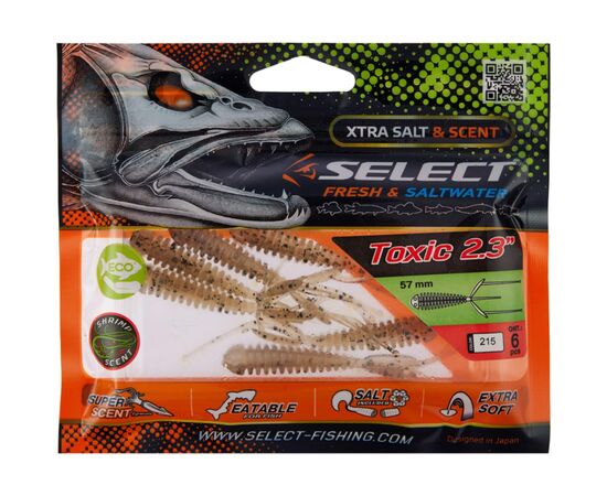 Силикон рыболовный Select Toxic 2.3" 215 (6 шт/уп) (1870.73.23), изображение 2 Силикон рыболовный Select Toxic 2.3" 215 (6 шт/уп) (1870.73.23), изображение 2