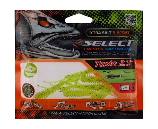 Силикон рыболовный Select Toxic 2.3" 241 (6 шт/уп) (1870.73.24), изображение 2 Силикон рыболовный Select Toxic 2.3" 241 (6 шт/уп) (1870.73.24), изображение 2