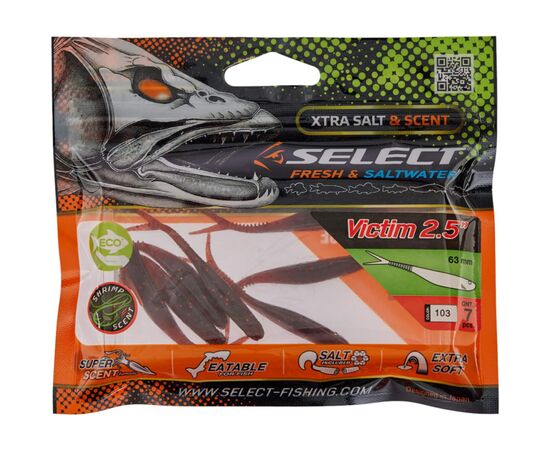 Силикон рыболовный Select Victim V-Tail 2.5" 103 (7 шт/уп) (1870.74.23), изображение 2 Силикон рыболовный Select Victim V-Tail 2.5" 103 (7 шт/уп) (1870.74.23), изображение 2