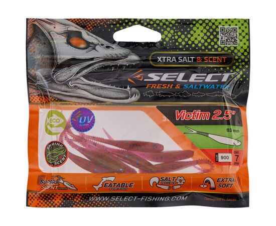 Силикон рыболовный Select Victim V-Tail 2.5" 900 (7 шт/уп) (1870.74.34), изображение 2 Силикон рыболовный Select Victim V-Tail 2.5" 900 (7 шт/уп) (1870.74.34), изображение 2