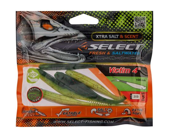 Силикон рыболовный Select Victim V-Tail 4" 203 (5 шт/уп) (1870.74.39), изображение 2