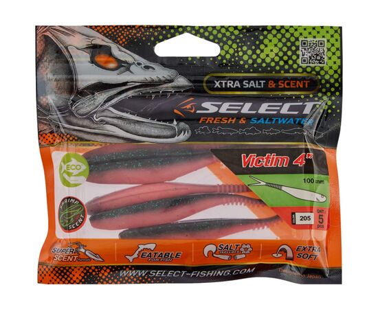 Силикон рыболовный Select Victim V-Tail 4" 205 (5 шт/уп) (1870.74.40), изображение 2 Силикон рыболовный Select Victim V-Tail 4" 205 (5 шт/уп) (1870.74.40), изображение 2