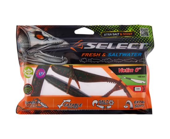 Силикон рыболовный Select Victim V-Tail 6" 085 (3 шт/уп) (1870.74.50), изображение 2 Силикон рыболовный Select Victim V-Tail 6" 085 (3 шт/уп) (1870.74.50), изображение 2
