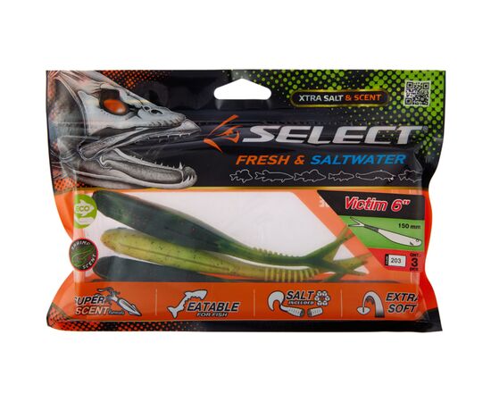 Силикон рыболовный Select Victim V-Tail 6" 203 (3 шт/уп) (1870.74.53), изображение 2 Силикон рыболовный Select Victim V-Tail 6" 203 (3 шт/уп) (1870.74.53), изображение 2