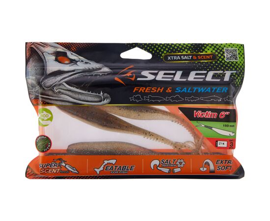 Силикон рыболовный Select Victim V-Tail 6" 214 (3 шт/уп) (1870.74.55), изображение 2 Силикон рыболовный Select Victim V-Tail 6" 214 (3 шт/уп) (1870.74.55), изображение 2