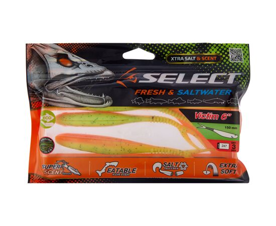 Силикон рыболовный Select Victim V-Tail 6" 247 (3 шт/уп) (1870.74.56), изображение 2 Силикон рыболовный Select Victim V-Tail 6" 247 (3 шт/уп) (1870.74.56), изображение 2