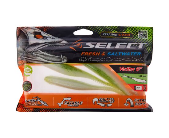 Силикон рыболовный Select Victim V-Tail 6" 257 (3 шт/уп) (1870.74.57), изображение 2 Силикон рыболовный Select Victim V-Tail 6" 257 (3 шт/уп) (1870.74.57), изображение 2
