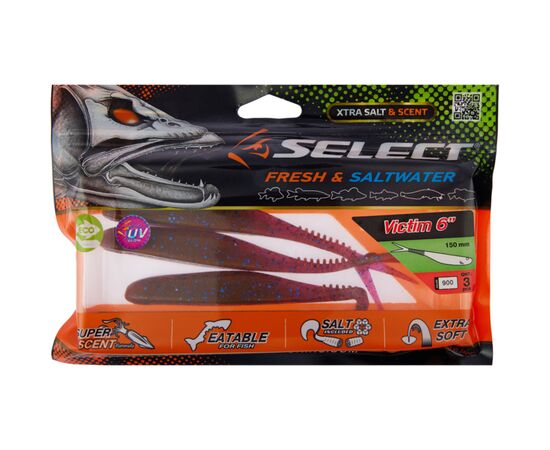 Силикон рыболовный Select Victim V-Tail 6" 900 (3 шт/уп) (1870.74.62), изображение 2 Силикон рыболовный Select Victim V-Tail 6" 900 (3 шт/уп) (1870.74.62), изображение 2