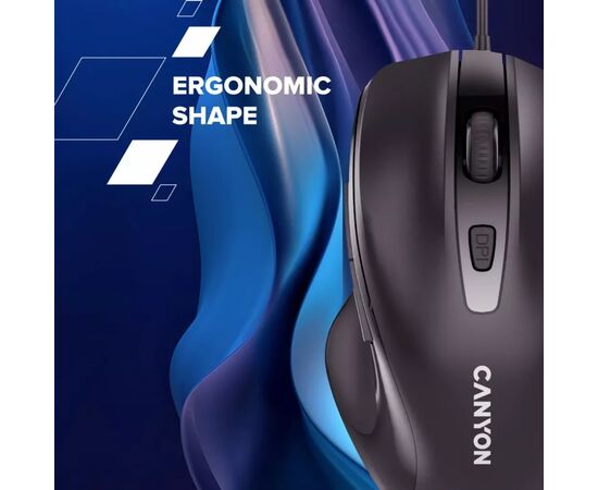 Мышка Canyon M-6 USB Black (CNE-CMS6), изображение 5 Мышка Canyon M-6 USB Black (CNE-CMS6), изображение 5