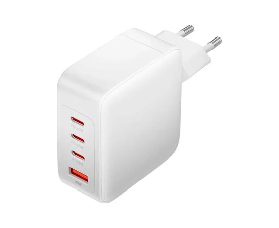 Зарядний пристрій Vention 4xUSB 140W (3xUSB-C+USB-A) PD3.1/QC3.0/GaN White (FEIW0-EU)