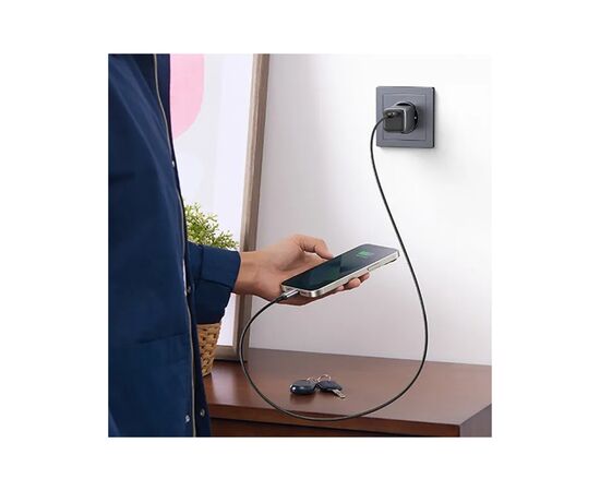 Зарядное устройство Ugreen 1xUSB 30W (USB-C) Gan PD Nexode Mini + PD cable Grey CD319 (25257), изображение 8 Зарядное устройство Ugreen 1xUSB 30W (USB-C) Gan PD Nexode Mini + PD cable Grey CD319 (25257), изображение 8