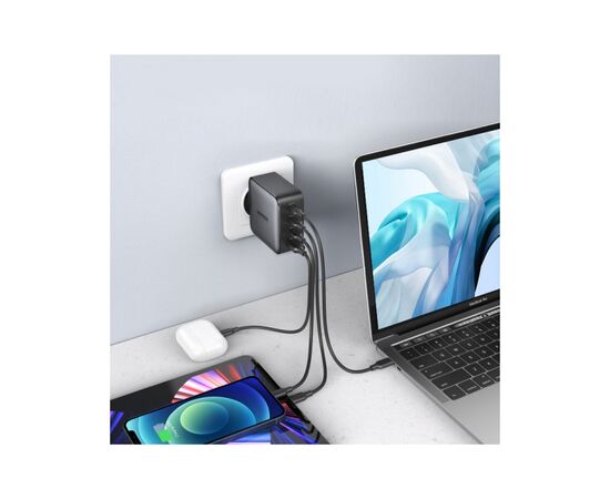 Зарядное устройство Ugreen 4xUSB 100W (3xUSB-C+USB-A) Gan Tech Fast GAN Charger black CD226 (40747), изображение 6 Зарядное устройство Ugreen 4xUSB 100W (3xUSB-C+USB-A) Gan Tech Fast GAN Charger black CD226 (40747), изображение 6