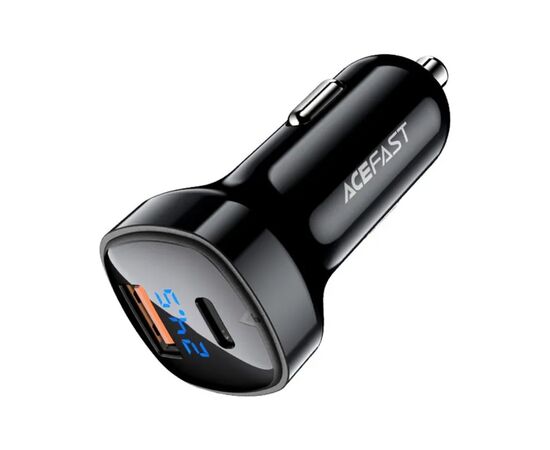 Зарядное устройство Acefast 2xUSB 66W (USB-C + USB-A) B4 with digital display (6974316280392), изображение 2 Зарядное устройство Acefast 2xUSB 66W (USB-C + USB-A) B4 with digital display (6974316280392), изображение 2
