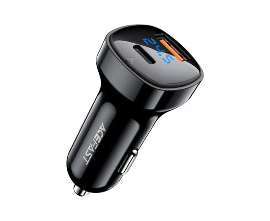 Зарядное устройство Acefast 2xUSB 66W (USB-C + USB-A) B4 with digital display (6974316280392), изображение 3 Зарядное устройство Acefast 2xUSB 66W (USB-C + USB-A) B4 with digital display (6974316280392), изображение 3