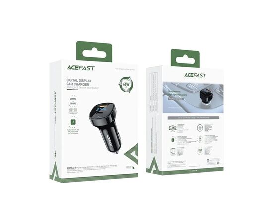 Зарядное устройство Acefast 2xUSB 66W (USB-C + USB-A) B4 with digital display (6974316280392), изображение 6 Зарядное устройство Acefast 2xUSB 66W (USB-C + USB-A) B4 with digital display (6974316280392), изображение 6