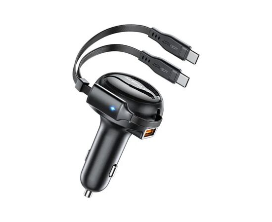 Зарядное устройство Acefast 3xUSB 53W (2xUSB-C+USB-A) + cable USB-C 2in1 B13 (6974316282921), изображение 3 Зарядное устройство Acefast 3xUSB 53W (2xUSB-C+USB-A) + cable USB-C 2in1 B13 (6974316282921), изображение 3