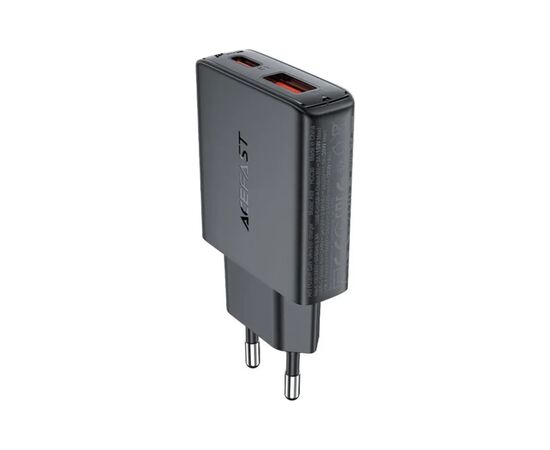 Зарядное устройство Acefast 2xUSB 30W (USB-C+USB-A) Gan A69 ultra-thin Fast Charger Black (6974316282709), изображение 3 Зарядное устройство Acefast 2xUSB 30W (USB-C+USB-A) Gan A69 ultra-thin Fast Charger Black (6974316282709), изображение 3