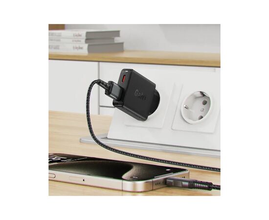 Зарядное устройство Acefast 2xUSB 30W (USB-C+USB-A) Gan A69 ultra-thin Fast Charger Black (6974316282709), изображение 6 Зарядное устройство Acefast 2xUSB 30W (USB-C+USB-A) Gan A69 ultra-thin Fast Charger Black (6974316282709), изображение 6