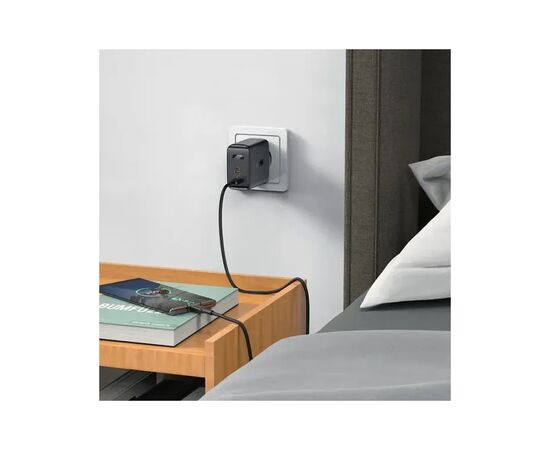Зарядное устройство Acefast 2xUSB 50W (USB-C+USB-C) Gan A29 Fast Charger Black (6974316281443), изображение 7 Зарядное устройство Acefast 2xUSB 50W (USB-C+USB-C) Gan A29 Fast Charger Black (6974316281443), изображение 7