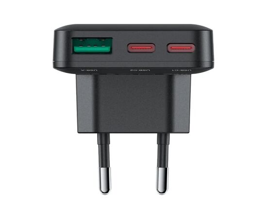 Зарядное устройство Acefast 3xUSB 65W (2xUSB-C+USB-A) Gan A100 Fast Charger Ultra thin black (6974316283492), изображение 4 Зарядное устройство Acefast 3xUSB 65W (2xUSB-C+USB-A) Gan A100 Fast Charger Ultra thin black (6974316283492), изображение 4