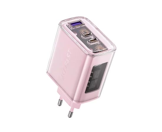 Зарядное устройство Acefast 3xUSB 65W (2xUSB-C+USB-A) Gan A45 Fast Charger Cherry blossom (6974316282082), изображение 2 Зарядное устройство Acefast 3xUSB 65W (2xUSB-C+USB-A) Gan A45 Fast Charger Cherry blossom (6974316282082), изображение 2